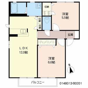 フォーレス中古賀　Ｂ棟　＊＊ B0201号室