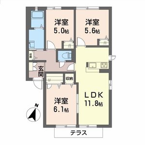リジェール尾倉パートⅠ　Ａ棟　＊ A0102号室