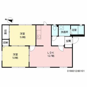 グリンヴェル　Ｂ棟　＊＊ B0101号-16