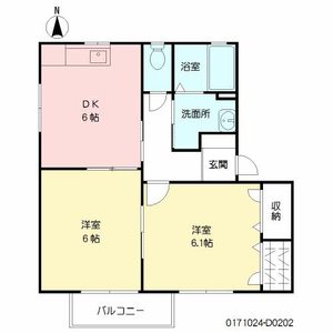 ウエスト・ヴィレッヂ　Ｄ棟　＊＊ D0202号-12