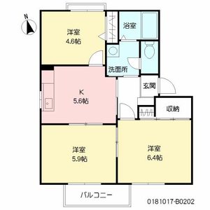 フォーレスアナイ　Ｂ棟　＊＊ B0202号室