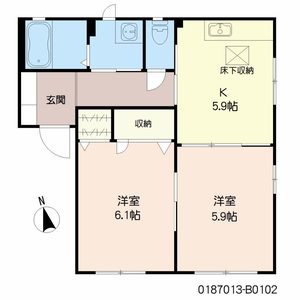 シャーメゾン八丁牟田駅前　Ｂ棟　＊＊ B0102号室