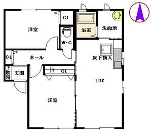 ベルメゾン エスト B棟 ** B0102号-2