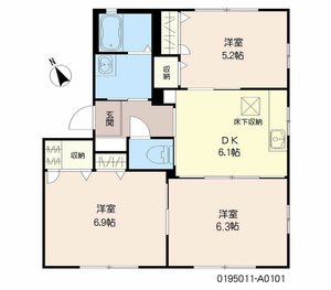 アリッサムＫ　Ａ棟　＊＊ A0101号室