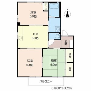 メゾン　リヴィエール　Ｂ棟　＊ B0202号室