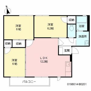 パストラル町田　Ｂ棟　＊＊ B0201号室