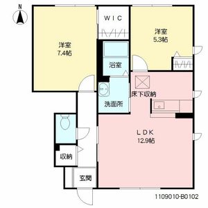 プリムローズ　ヤヒロ　Ｂ棟　＊＊ B0102号室