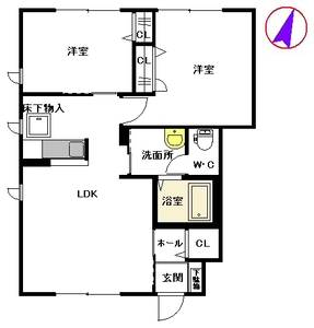 アンソレイユ二日市東　Ｅ棟　＊＊ E0101号室