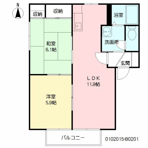 レーベンス富の原　Ｂ棟　＊B0201-2