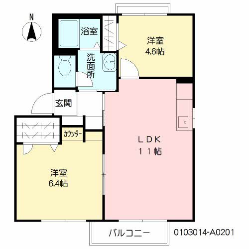 コーポ山内　Ａ棟　＊＊ A0201号-16