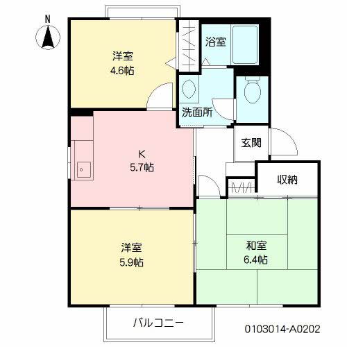 コーポ山内　Ａ棟　＊＊ A0202号-14
