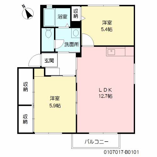 ボヌールメゾン　Ｂ棟　＊ B0101号-16