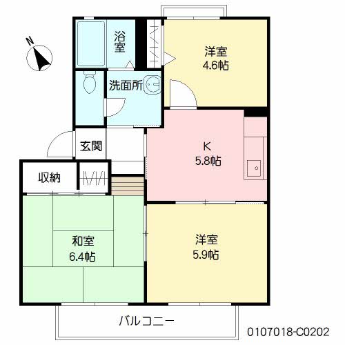 コンフォート・リリー　Ｃ棟　＊＊C0202-2