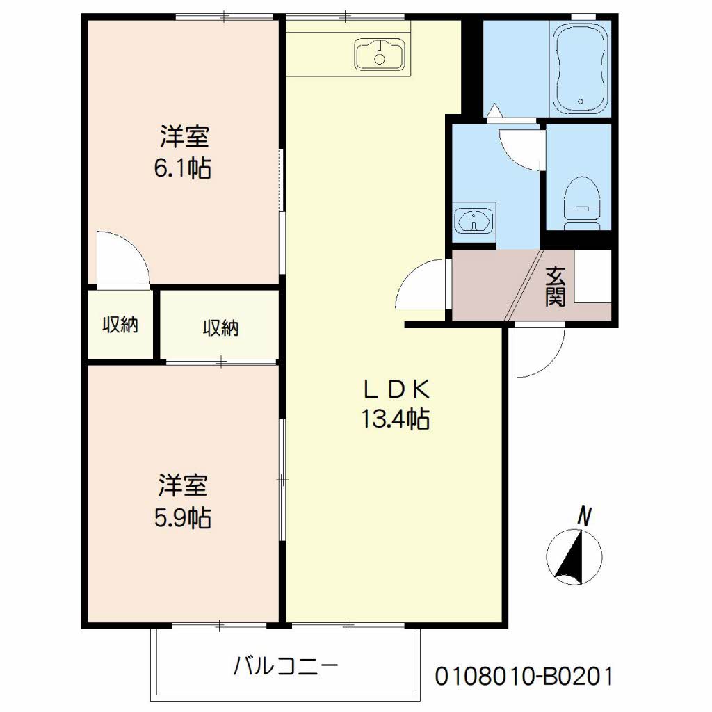 パークハイツ光　Ｂ棟　＊ B0201号-2