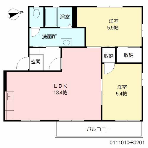 サンベルテ南片江　Ｂ棟　＊＊B0201-2