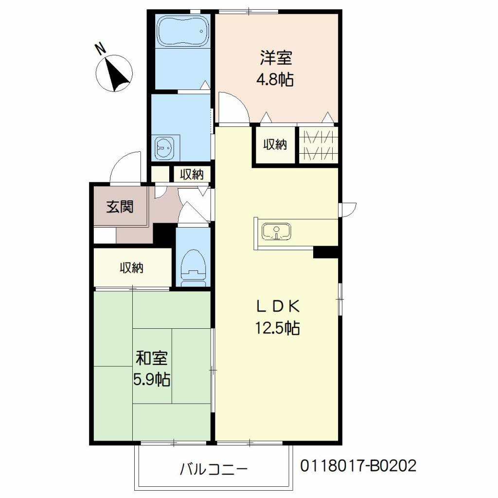 ディアス城原　Ｂ棟　＊＊B0202-2