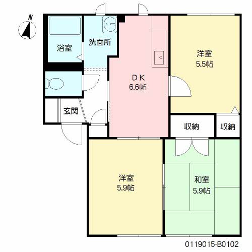 フォーレスＳ　Ｂ棟　＊B0102-1