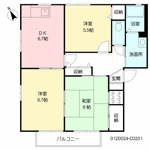 サンヒルズ　Ｃ棟　＊＊ C0201号-13