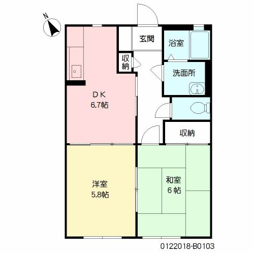 シャーメゾン城元　Ｂ棟B0103-2