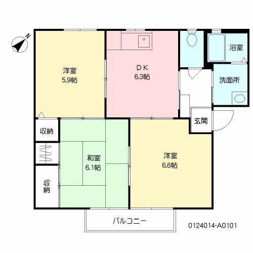 サニーヒルズ　Ａ棟　＊＊A0101-2