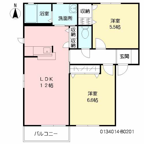 グリーンルーフ福田　Ｂ棟　＊＊B0201-2