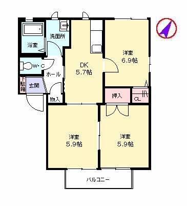 シャーメゾン古城　Ｂ棟　＊ B0202号-14