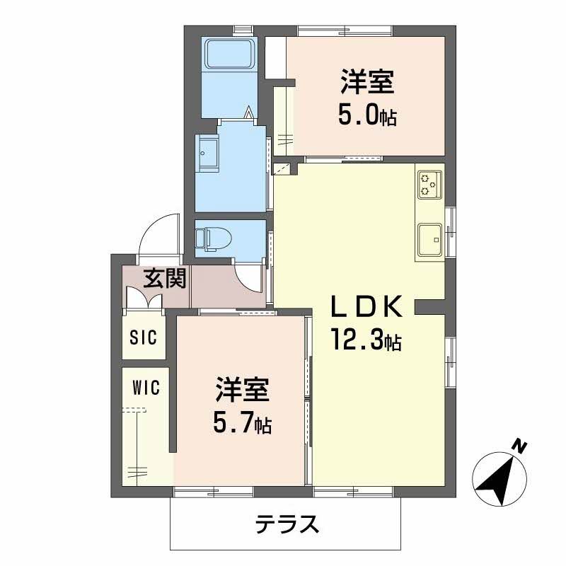 バリュージュ古賀島　Ｂ棟　＊B0101-2