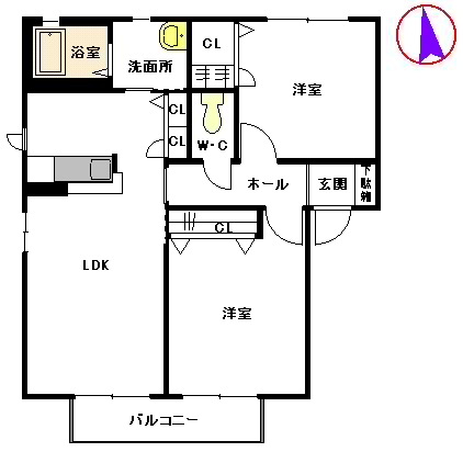 フォーレス中古賀　Ｂ棟　＊＊ B0201号-2