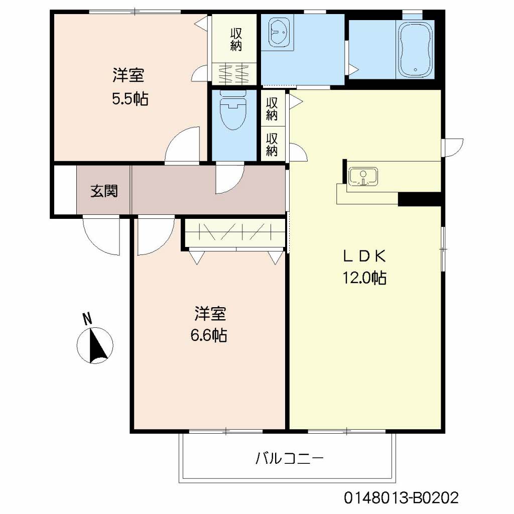 フォーレス中古賀　Ｂ棟　＊＊B0202-2