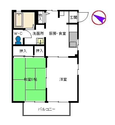 メゾンかわばたⅡ　＊＊A0103-2