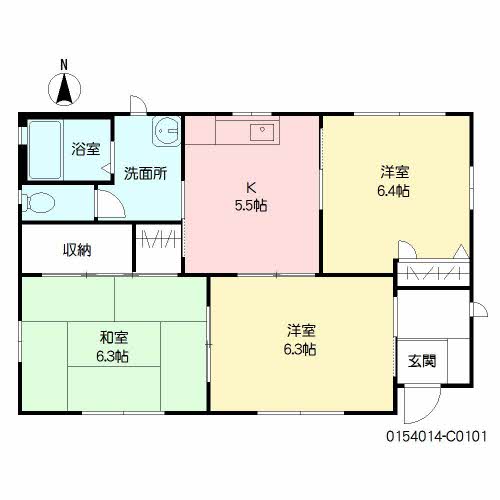 富求誌アパ－ト　Ｃ棟　＊＊-2