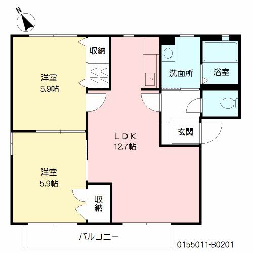 ハイツ四季の里　Ｂ棟　＊B0201-2