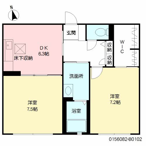 三洋タウン木屋瀬　Ｂ棟　＊ B0102号-16