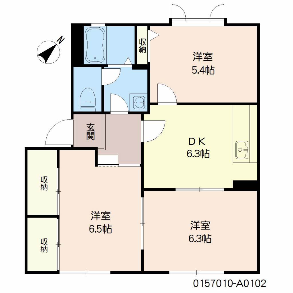 フレグランス唐原　Ａ棟　＊＊ A0102号-2
