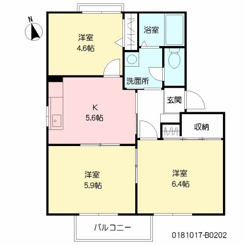 フォーレスアナイ　Ｂ棟　＊＊ B0202号-2