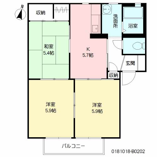 当社管理】メゾン・ド・ルシオン ＊ Ｂ棟 B0202号室（宮崎県日向市