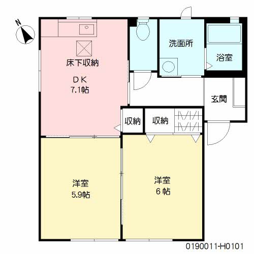 咲ら坂Ｈｉ　Ｈ棟　＊＊H0101-2