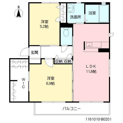 エアリー　Ｂ棟　＊＊B0201-2