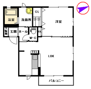 ラフォーレ栄　Ｂ棟　＊＊ B0202号室