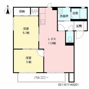 照波園ホーフ　Ａ棟　＊ A0201号室