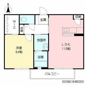 クラヴィエ隼人　Ⅱ棟 B0202号室