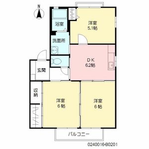 クレイン・ウイング　Ｂ棟　＊＊ B0201号室