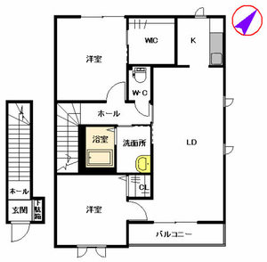 ＥＬＬＥ　ＧＡＲＤＥＮ　Ⅱ　Ｂ棟 B0202号室