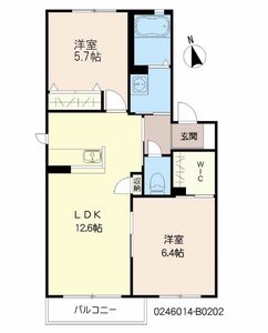 メゾン国見台　Ｂ棟　＊＊ B0202号室