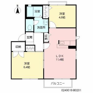 コーポ千草　Ｂ棟　＊＊ B0201号室