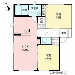 サクラージュⅡ　Ｂ棟　＊＊ B0101号室