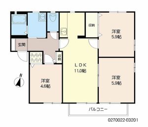 フォレスト　Ⅴ棟　＊ E0201号室