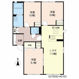 フォレスト　Ⅵ棟　＊ A0102号室