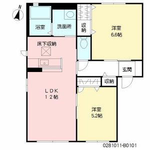 シャーメゾン・ヴァン　Ｂ棟　＊ B0101号室