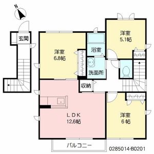 エーデルヴィラ旭が丘　Ｂ棟　＊ B0201号室
